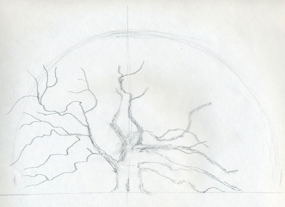 How To Draw An Oak Tree