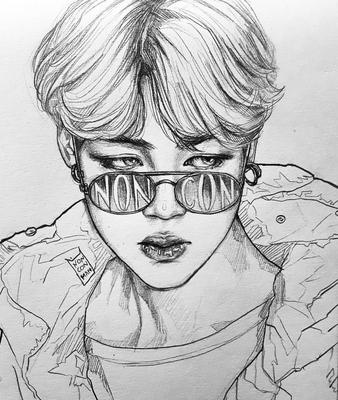 BTS Drawing: How to Draw BTS Pencil Sketch - YouTube-iangel.vn
