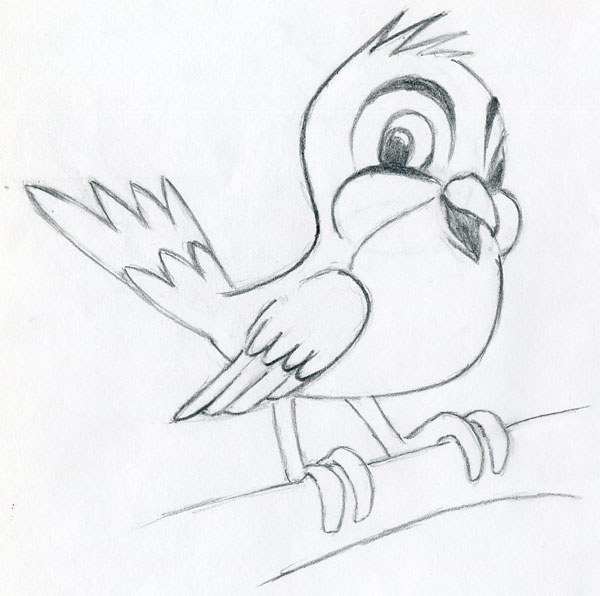 Learn To Draw Cartoon Bird Very Simple In Few Easy Steps