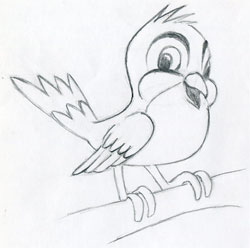 Learn To Draw Cartoon Bird – very simple, in few easy steps.