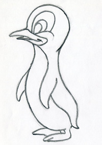 Let's Draw Cartoon Penguin. Cute!
