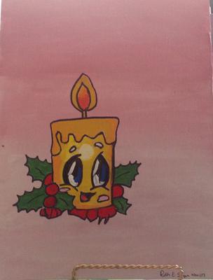 Christmas Candle, Christmas Reindeer, Cartoon Raccoon