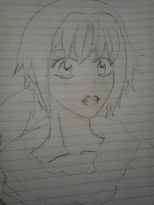 Vetor de sketch of anime girl cute manga girl line art do Stock | Adobe  Stock-saigonsouth.com.vn