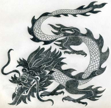 Рисунок китайского дракона шаг за шагом