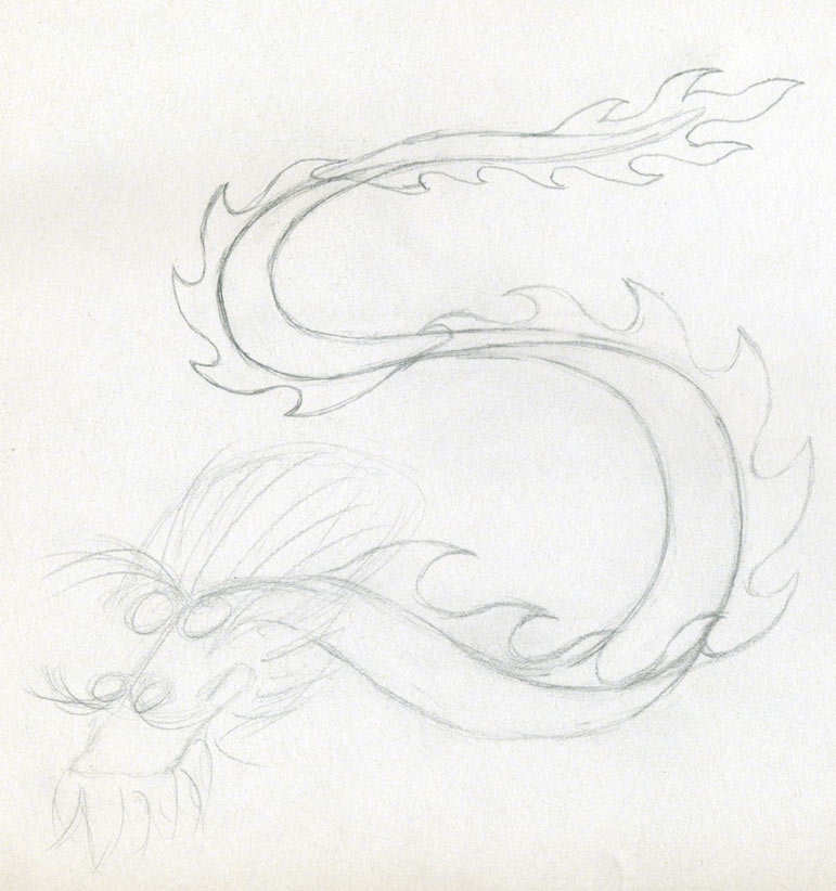 Creative Easy Sketch Drawings Dragon for Adult