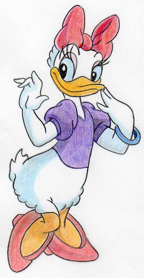 How To Draw Daisy Duck in Few Simple Steps.