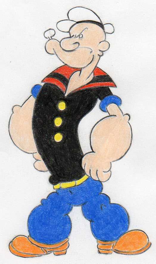 popeye the sailor man drawing - Clip Art Library