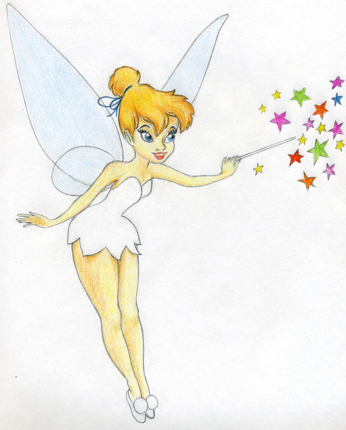 How to Draw Tinkerbell Step by Step Pictures