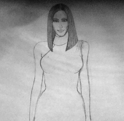 My portrait drawing of Kim Kardashian on Behance