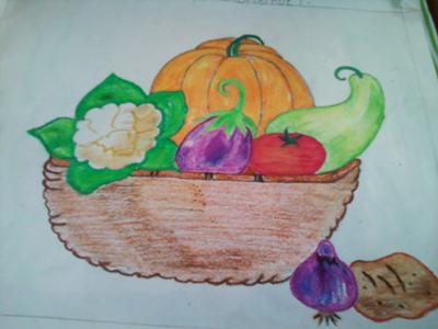 How to Draw Vegetable Basket Easy printable step by step drawing sheet :  DrawingTutorials101.com