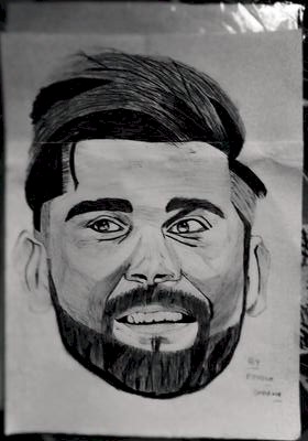 Virat kohli Indian cricketer Portrait Drawing by Dr Mubarak Muhammad Ali |  Saatchi Art